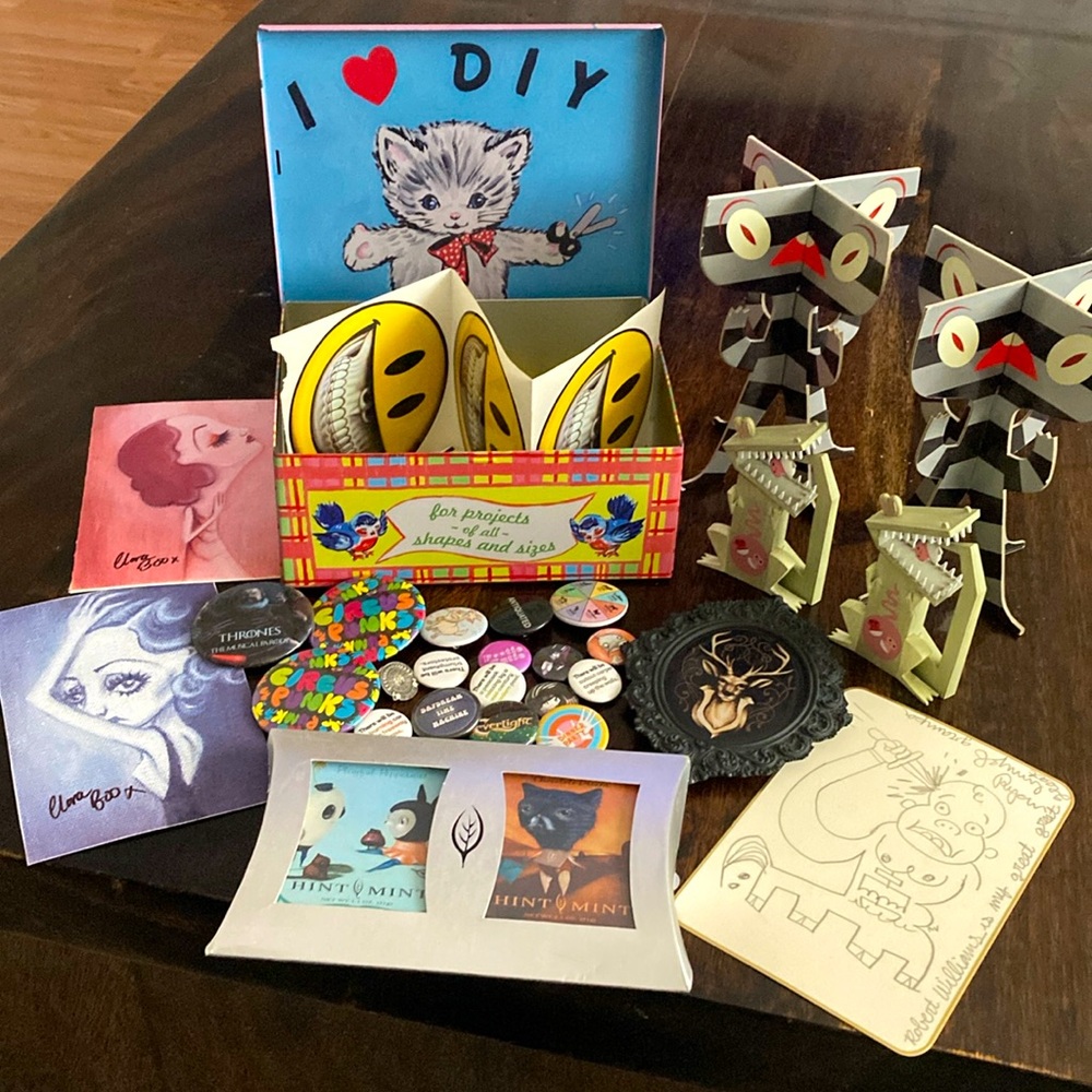 Lowbrow Art Treasure Box of Assorted Surreal Collectibles from Baby Tattooville